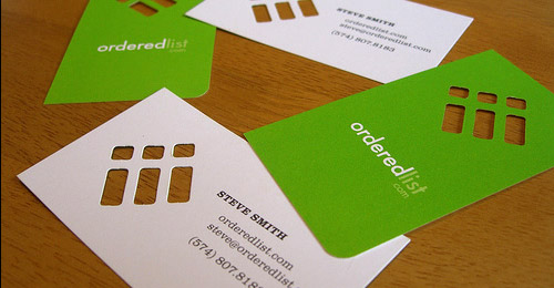 Ordered List Business Cards