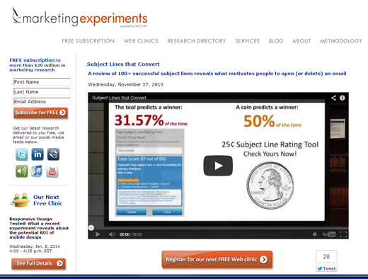 marketing experiments