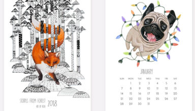 10 Creative 2018 Calendar Designs for Your Inspiration