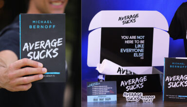 Average Sucks book, custom boxes
