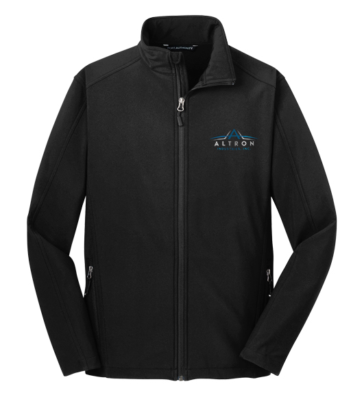 Black jacket with Altron logo.
