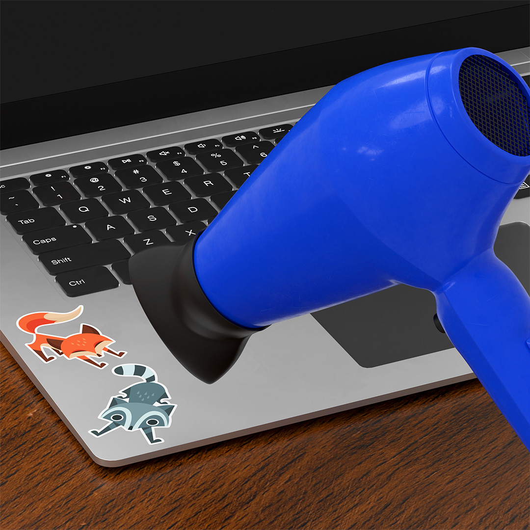 Remove Stickers - Hair Dryer