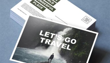 Postcards Shaped Travel Marketing