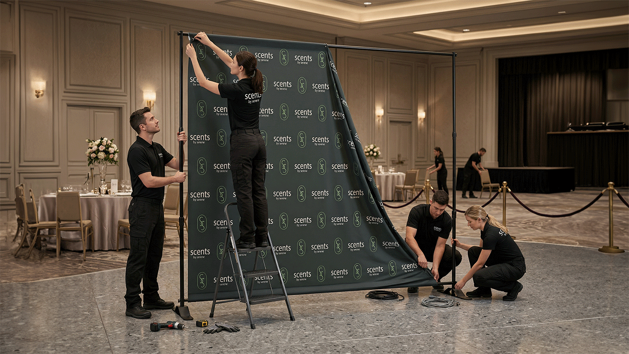 Step and Repeat Banner Size