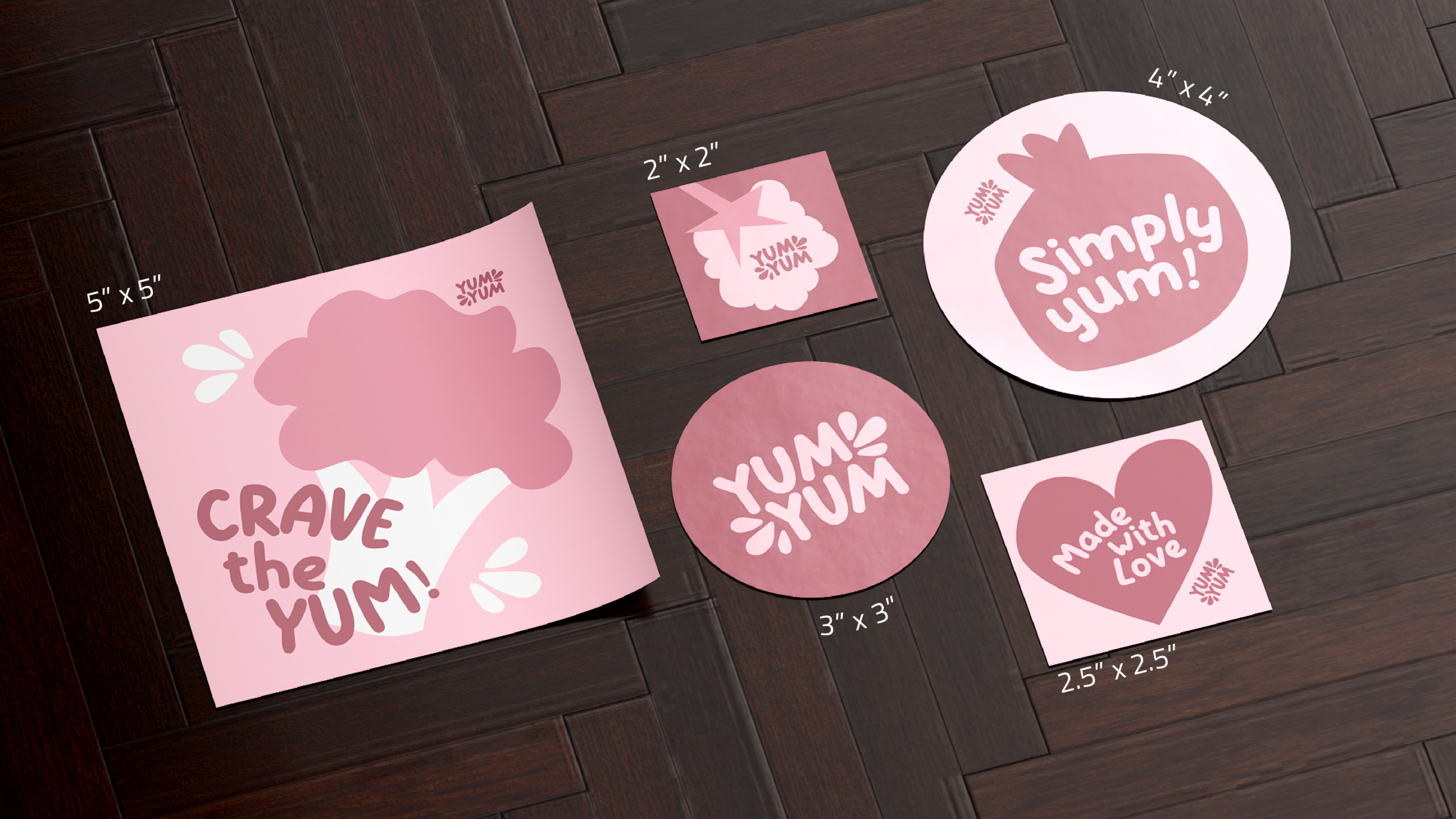 Standard Equilateral Sticker Sizes