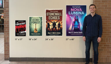 standard concert poster sizes