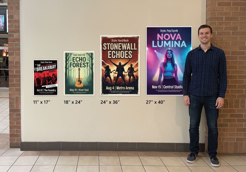 Guide to Standard Concert Poster Sizes