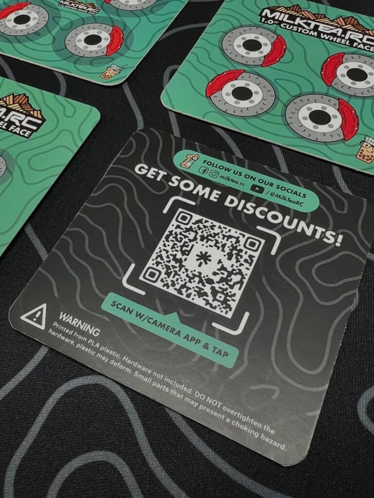 MilkTea RC Header Cards with QR code