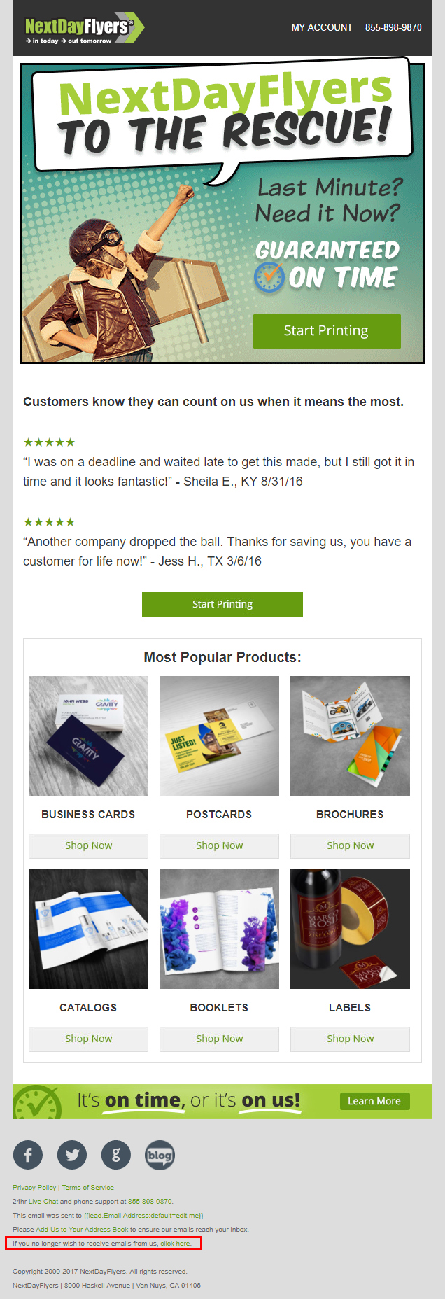 Unsubscribe from Mailing List